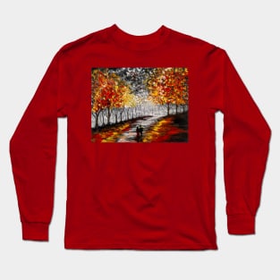 Walking in the red forest Long Sleeve T-Shirt